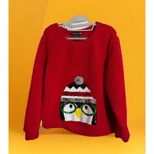 United States Sweater Ugly Christmas Sweater Holiday Size Medium Penguin Meme
